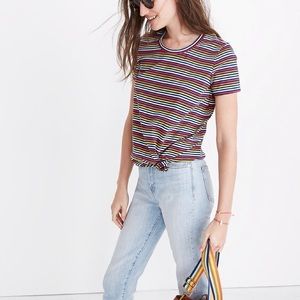 NWT Madewell Knot Front Tee Size L